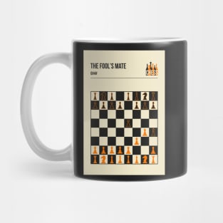 The Fool's Mate Checkmate QH4# Vintage Poster Mug